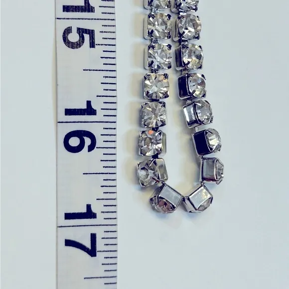 Yves‎ Saint Laurent Vintage 1970s Crystal Rhinestone Necklace or Belt - Image 7