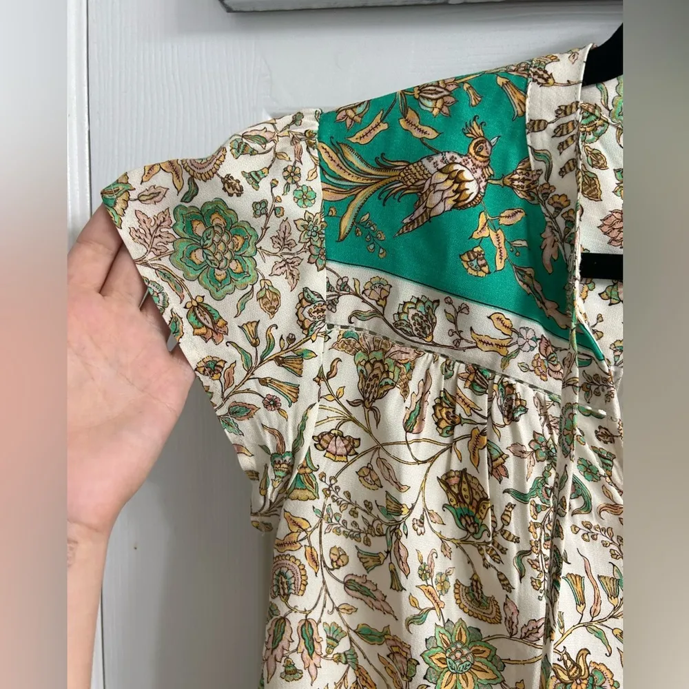 Arnhem Sabba blouse in Eden cream Green Size XS - Image 10