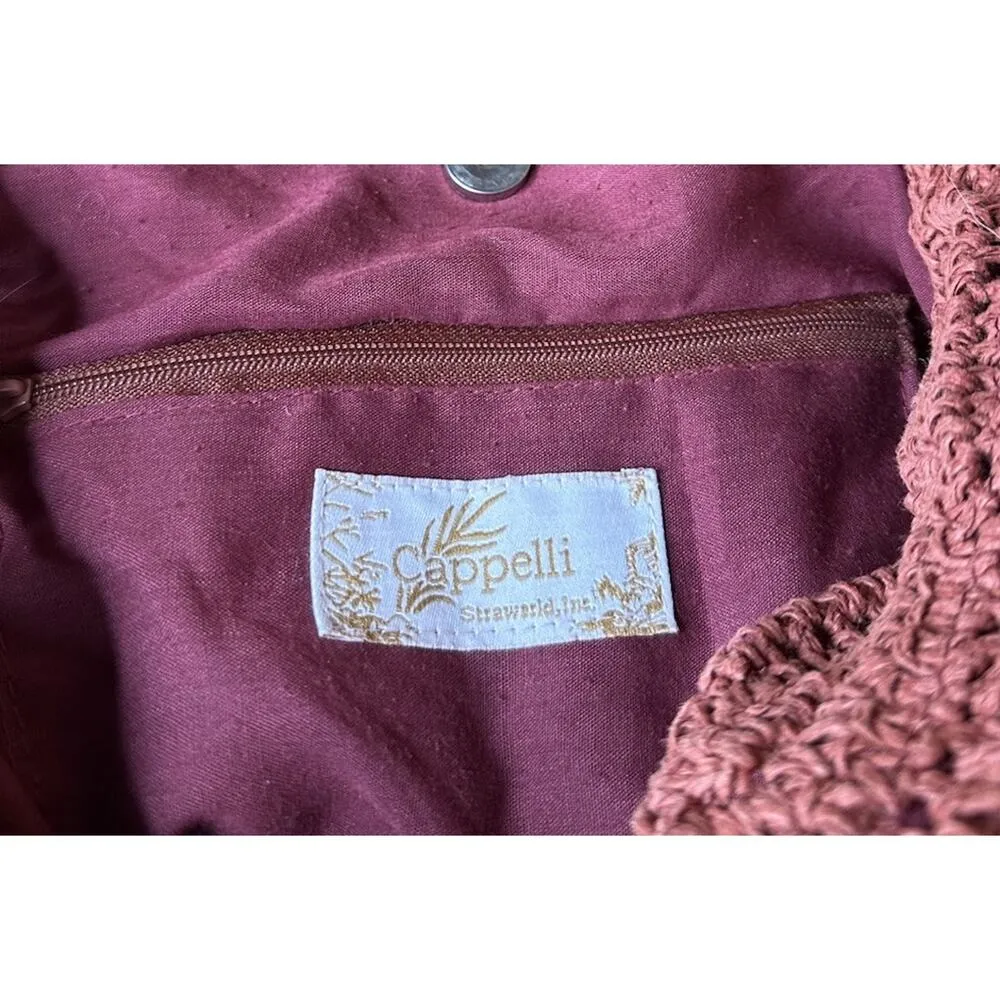 Cappelli Straworld Womens Hand Crochet Toyo Hobo Handbag Boho Hippie Festival - Image 7