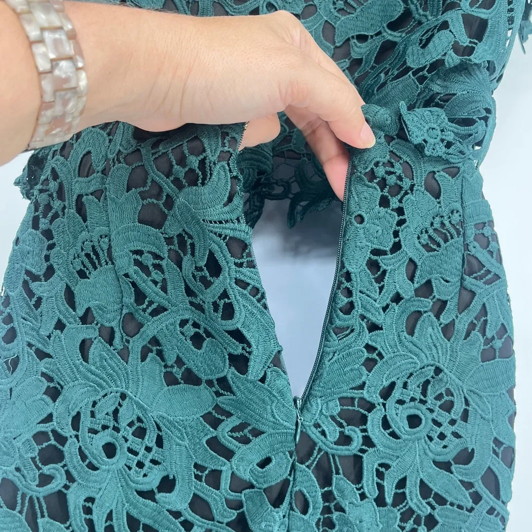 Jennifer Lopez Lace 2 PIece Midi Skirt Top Set  6 Holiday Hunter Winter Wedding - Image 11