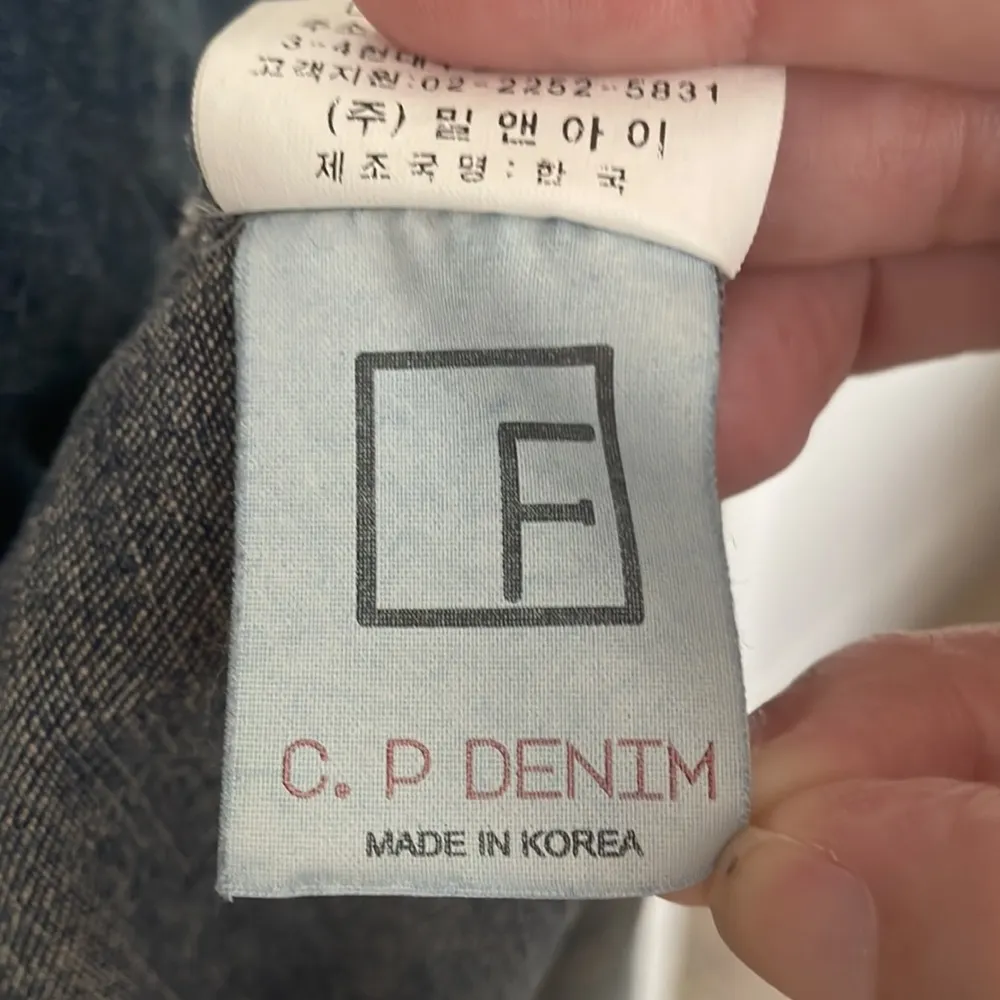 CP Denim Button Down Oversized Distressed Shirt S/M Blue Size undefined - Image 5