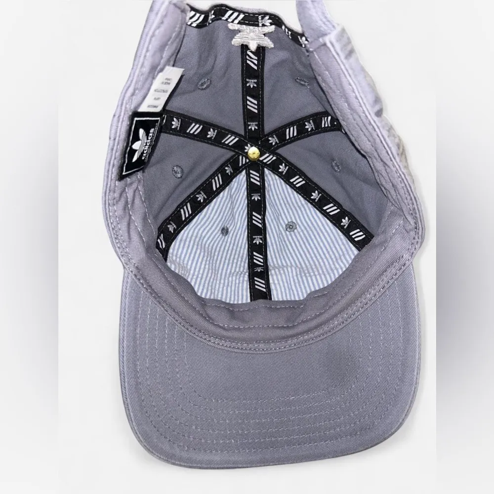Adidas Originals Trefoil Logo Hat – Gray / Blue - Image 3