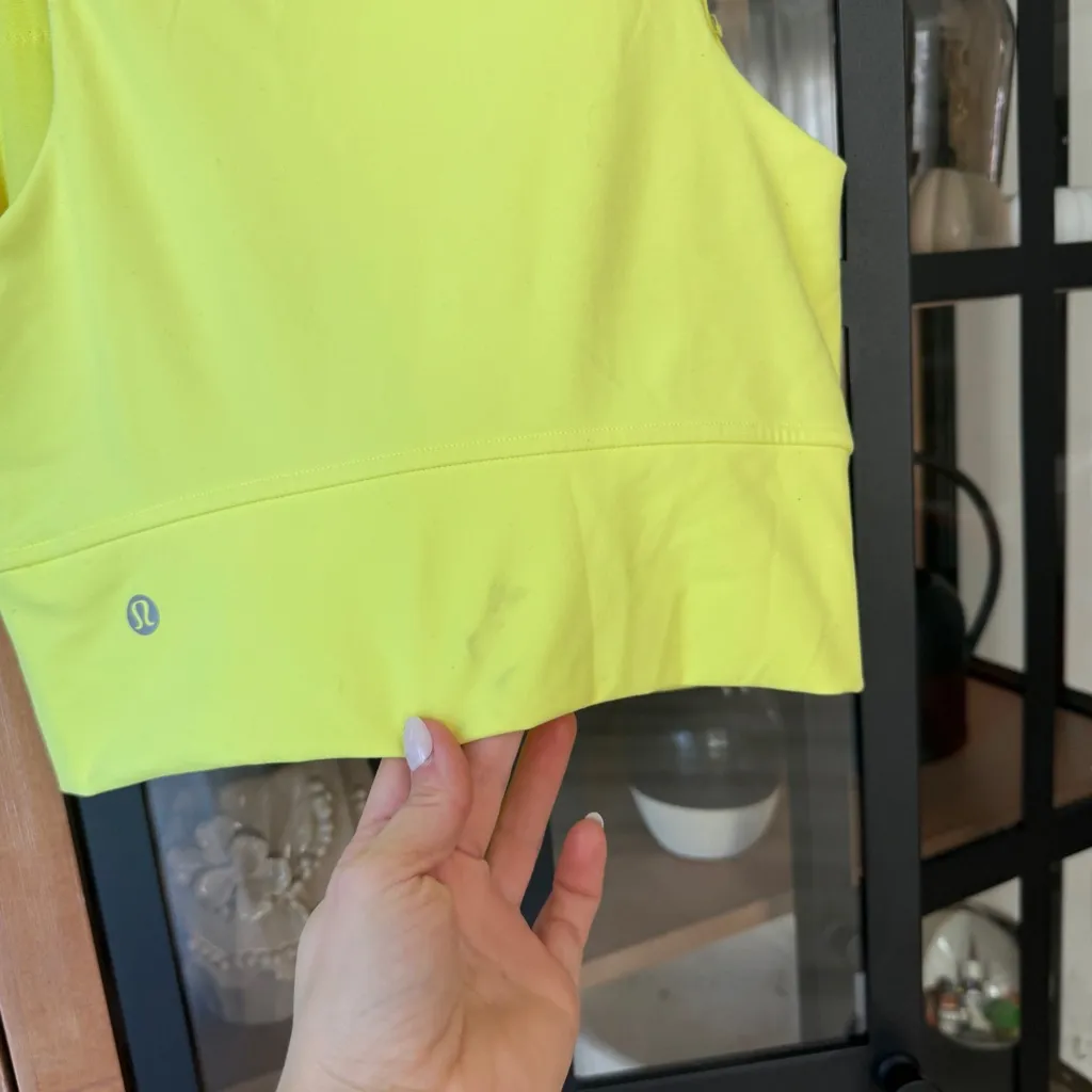 Lululemon Wunder Train Tank Top Electric Lemon neon highlighter sports bra crop - Image 6