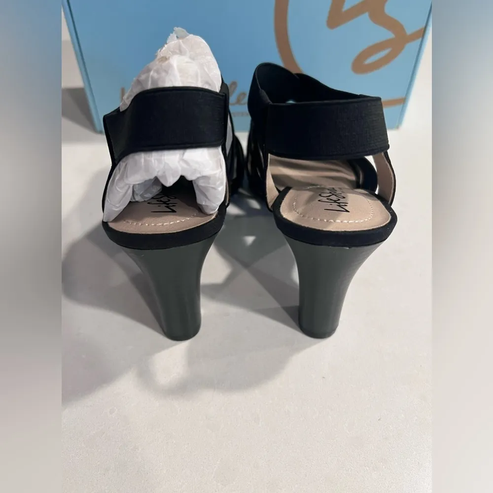 LifeStride Womens Charlotte Black Slip on Heels Shoes 8‎ Medium (B,M) BHFO 9145 - Image 6