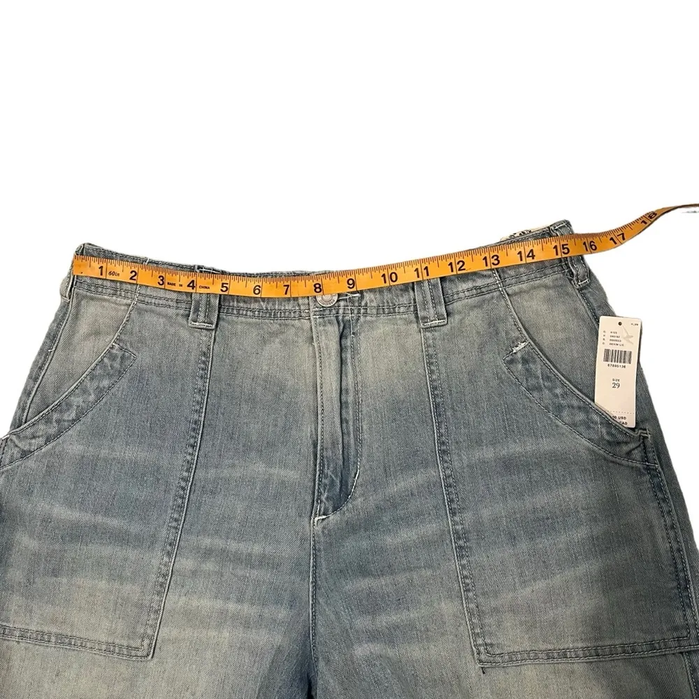 NWT, Pilcro Super High Rise Oversized Bermuda Shorts with Fringe Hem, Sz 29 - Image 8