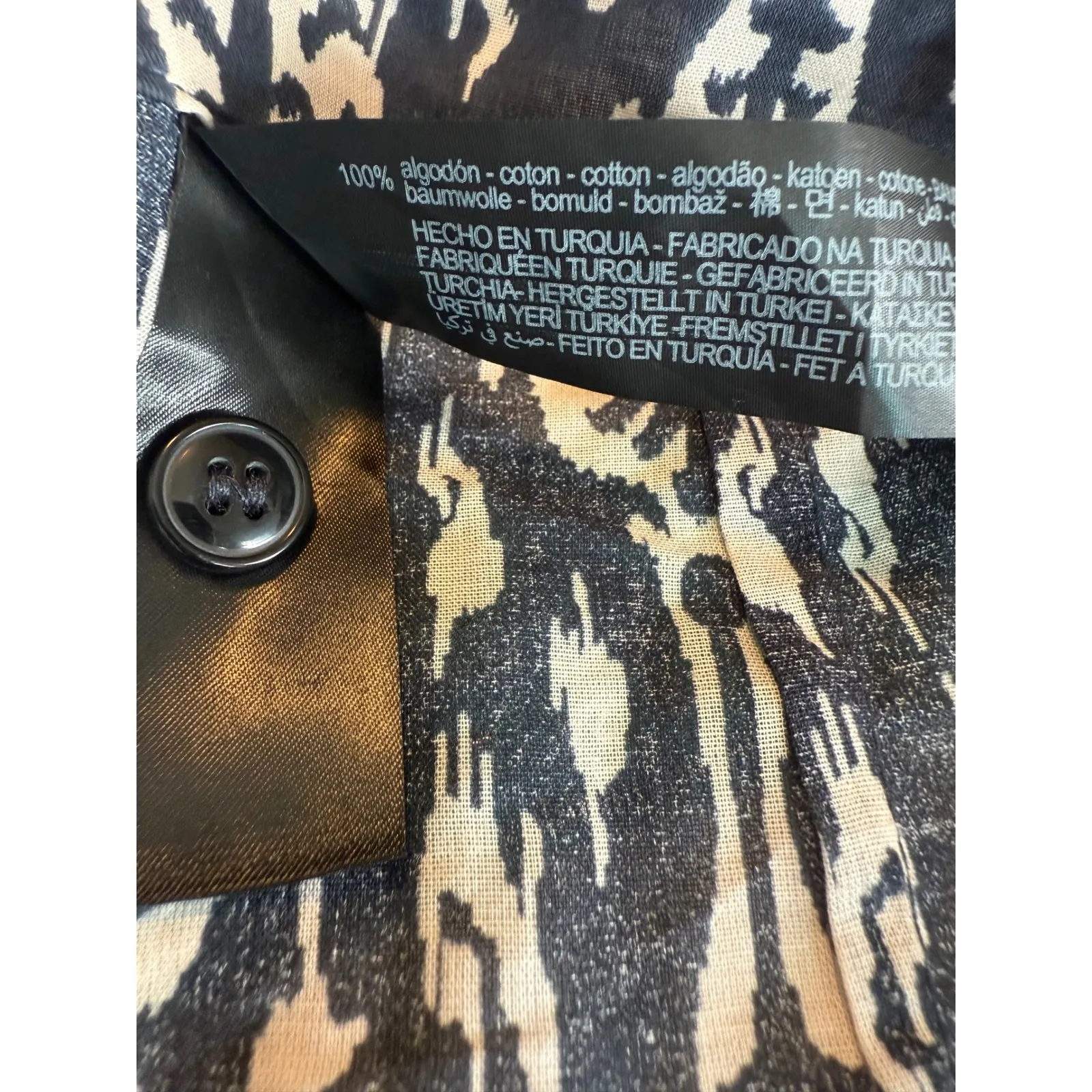 ZARA The Ava Pant M Wide Leg Geometric boho Flowy whimsi resort vacation beach - Image 7