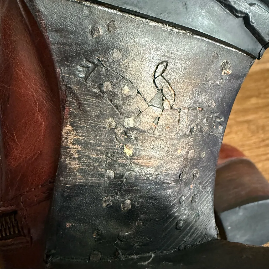 Freebird Flint by Steven Cognac Leather Ankle‎ Booties Size 8 Block Heeled Boots - Image 8