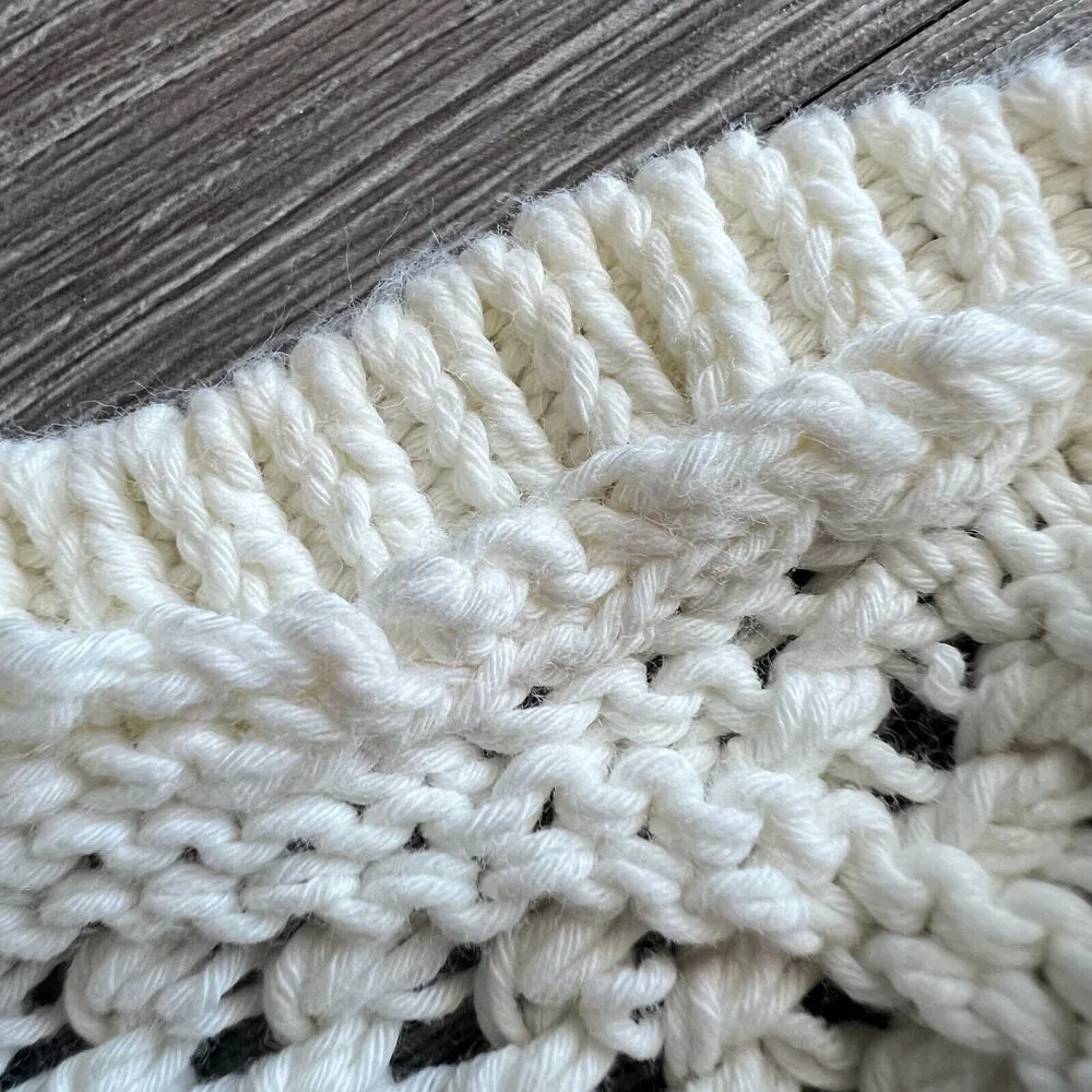 Madewell Crochet Knit Sweater Top Small White Sleeveless Flaw - Image 9