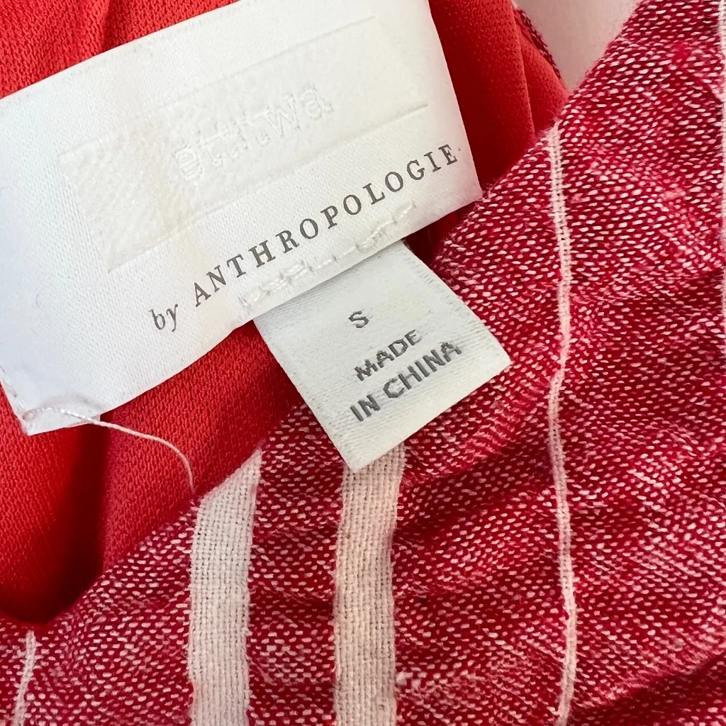 Anthropologie Ett:Wa Red White Striped Jumpsuit Women’s Small‎ Cotton Blend - Image 8