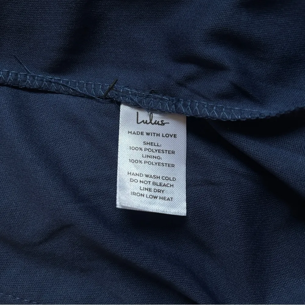 NWT Lulus My Best Look Navy Gold Sequin Surplice Mini Dress Party Cocktail XS - Image 7