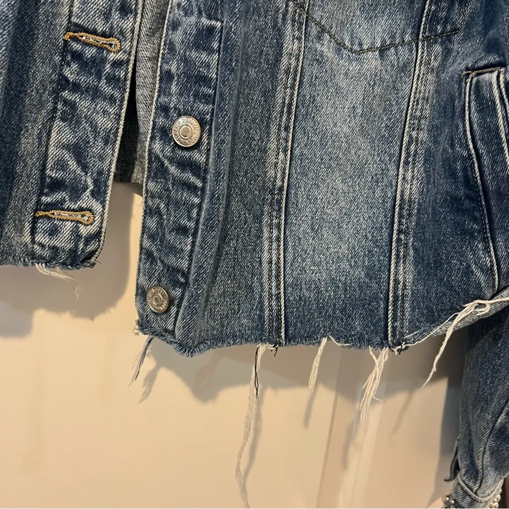 Forever 21 Studded Denim Jean Jacket 3X - Image 4