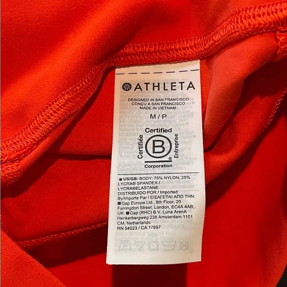 Athleta Women's Orange Salutation Stash 7/8 Tight Leggings - Image 3
