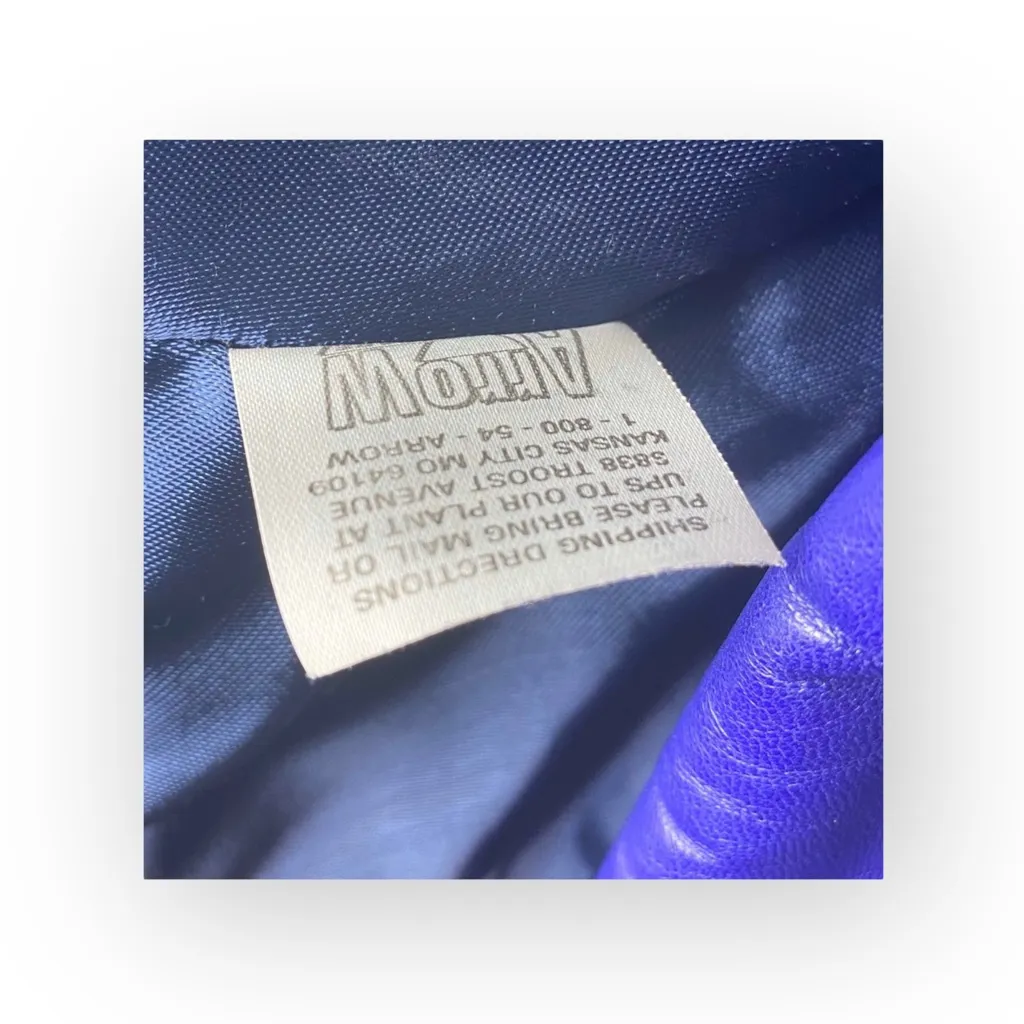 Vintage 90’s: Vakko ☻︎ Biker Belted Moto Leather Jacket ☻ ︎Violet Purple ☻︎ L Size L - Image 11