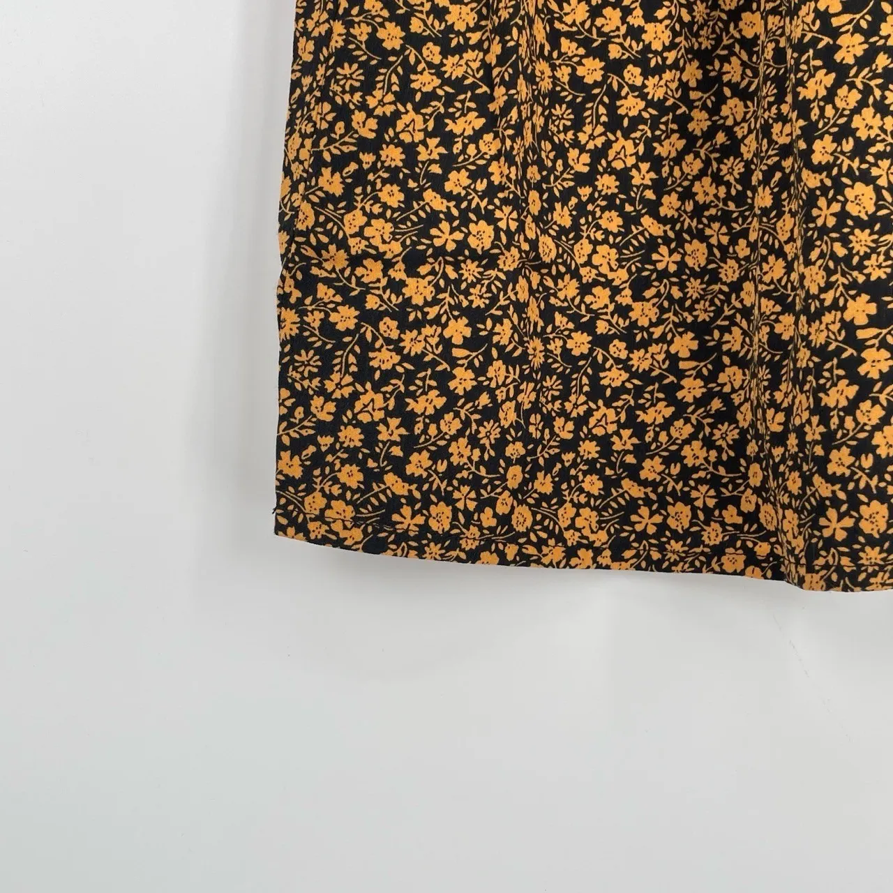 Allegra K Women's Floral Ruffle Neck Long Sleeve A-Line Smocked Dress Size M - Image 4