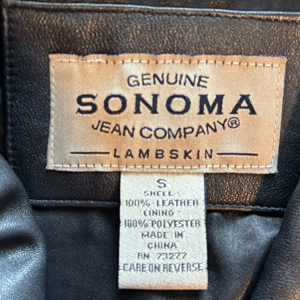 Sonoma Women’s Vintage Lambskin Leather Coat - Image 2