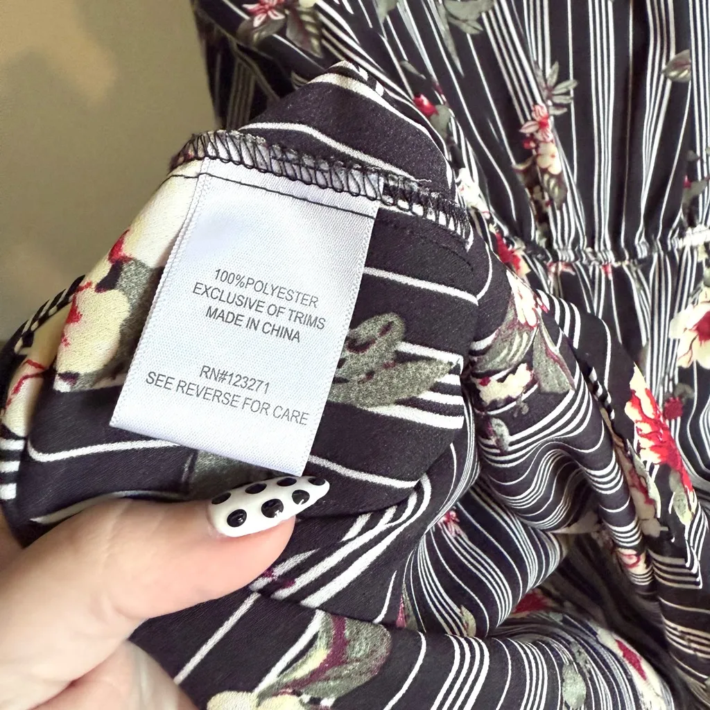 Stella Tweed Striped Floral Tunic Top - Image 5