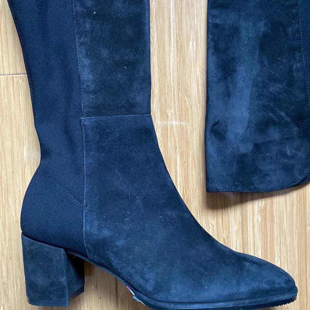 Stuart Weitzman Reserve 2020 Fall Black Suede Over the Knee Boots - Image 2