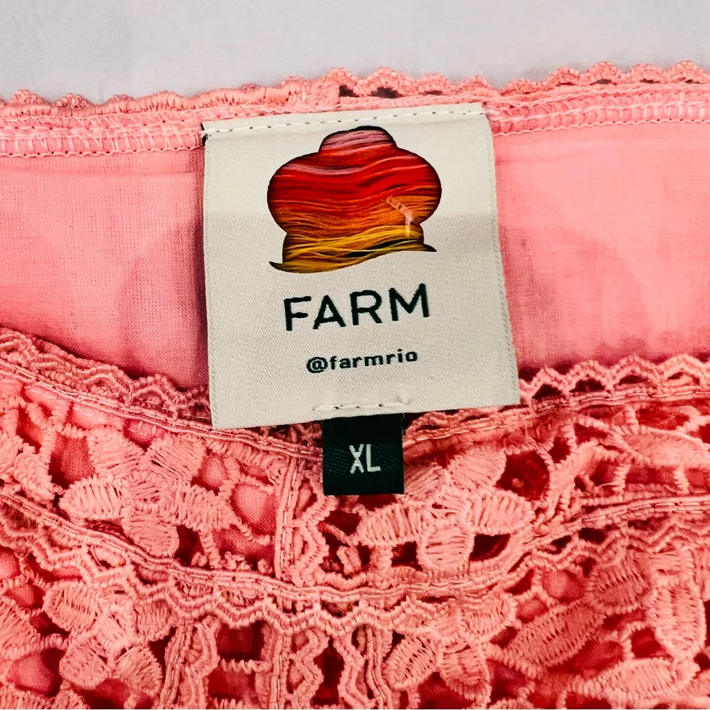 Farm Rio Light Pink Guipure Sleeveless Corset - Image 6