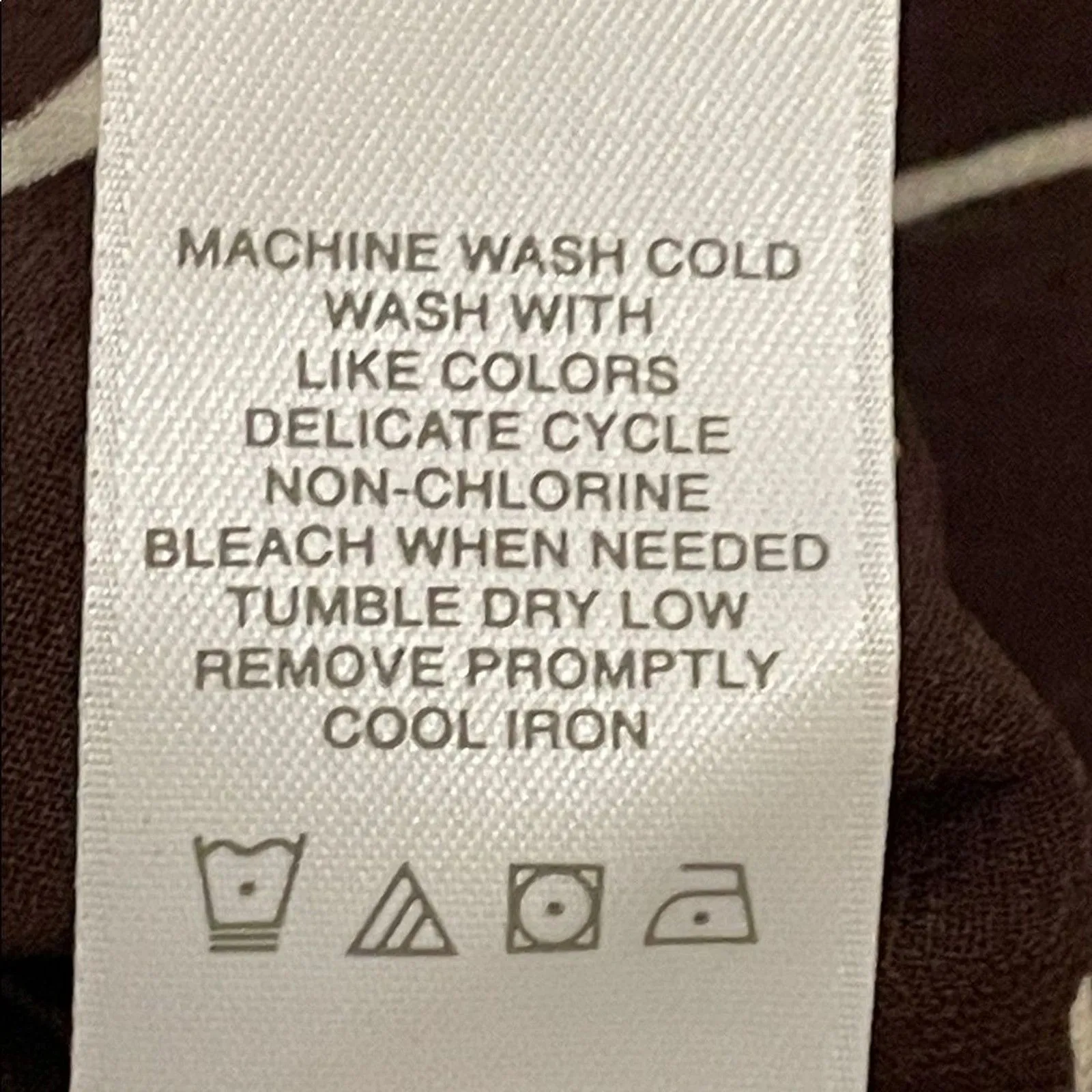 Liz Claiborne Brown Abstract Print Cap Sleeve Button Up Shirt Womens Size 14 - Image 9