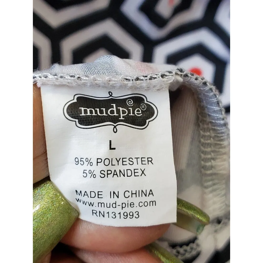 Mudpie Women's Black & White Polyester Halter Neck Sleeveless Long Maxi Dress L - Image 7