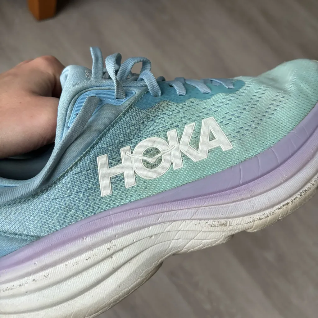 HOKA Bondi 8 Running Shoes | Women’s Size 8 | Regular Width | Blue / Purple - Image 2