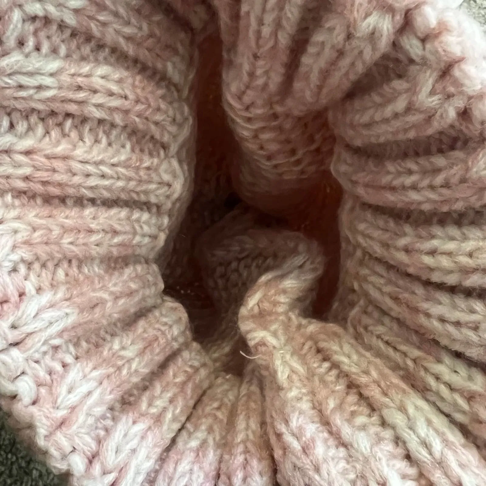 OMG Pink and White Winter Beanie - Image 2