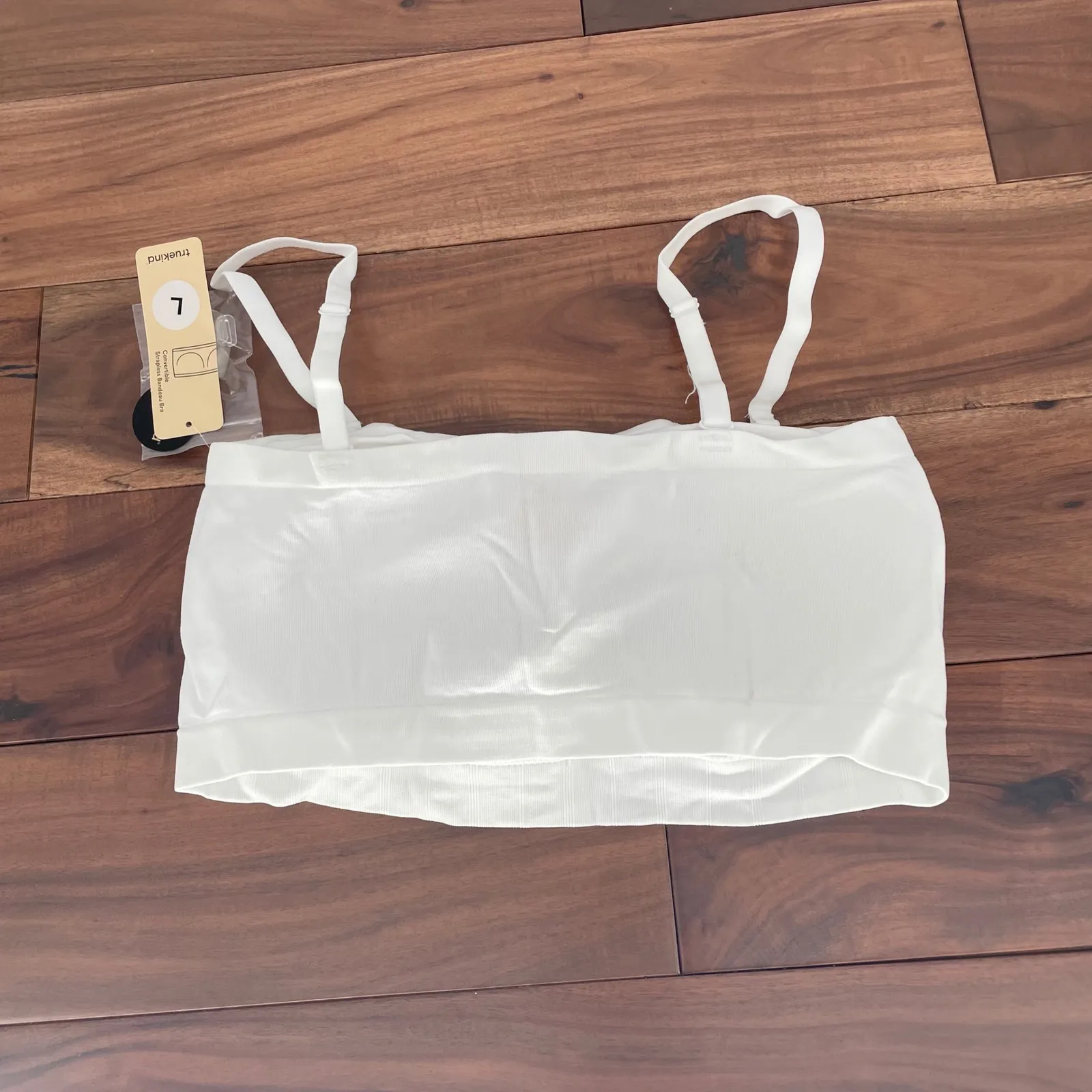 Truekind Convertible Strapless Bandeau Bra White Size L Size L - Image 3