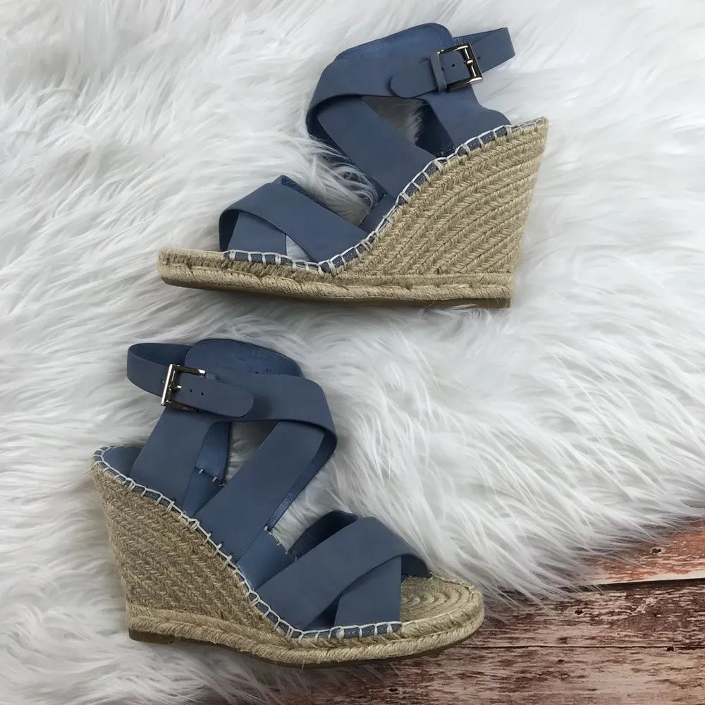 NEW Joie‎ kaelyn espadrilles wedge sandals blue - Image 4