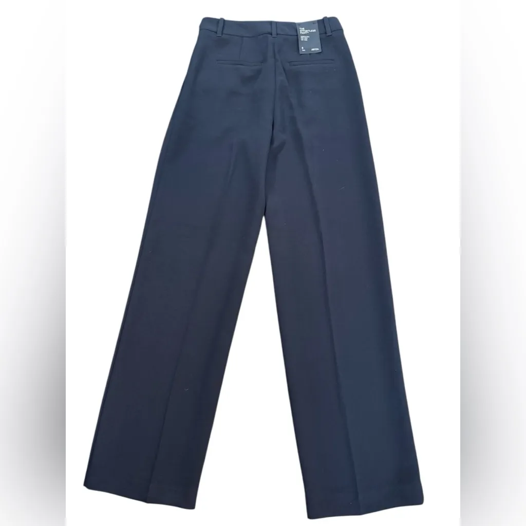 ARITZIA The Effortless Pant Crepette Wide Leg Black Size 6 Tall NWT - Image 4