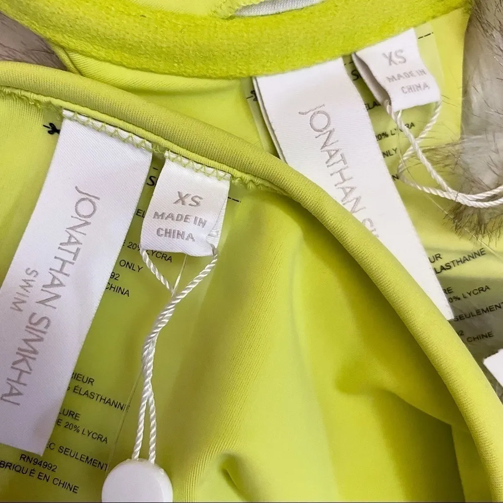 Jonathan Simkhai Lia Cora Bikini XS Green - Image 7