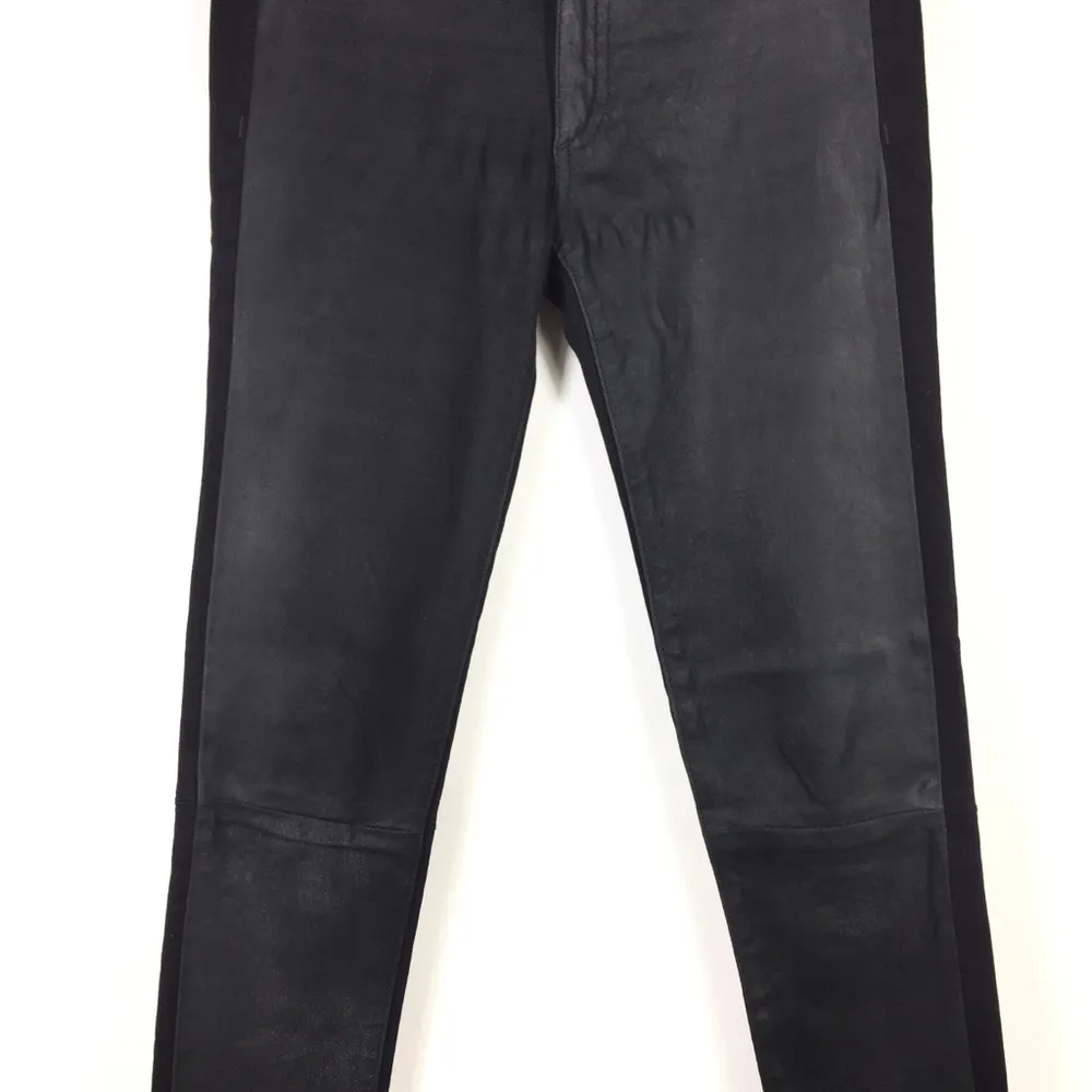 Rag & Bone Hyde Genuine Leather Panel Jeans Size 27 Coal - Image 23