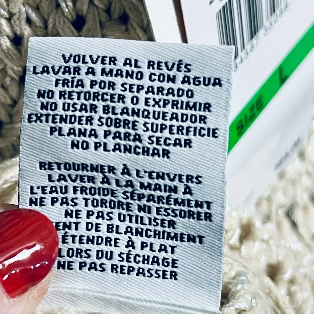 Ruby Rd. Cream Crochet Top with Fringe Size Large NWT - Image 13