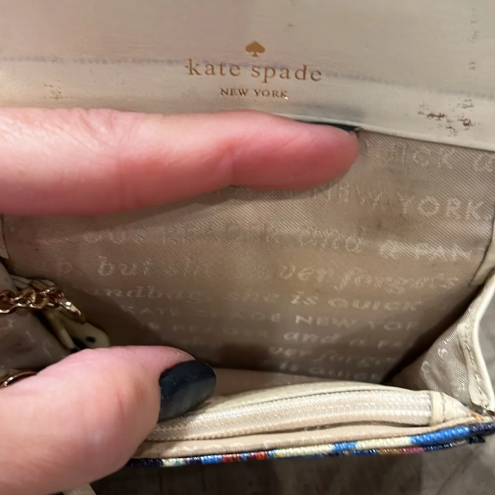 Kate Spade coated canvas navy floral 2 piece set - Image 4