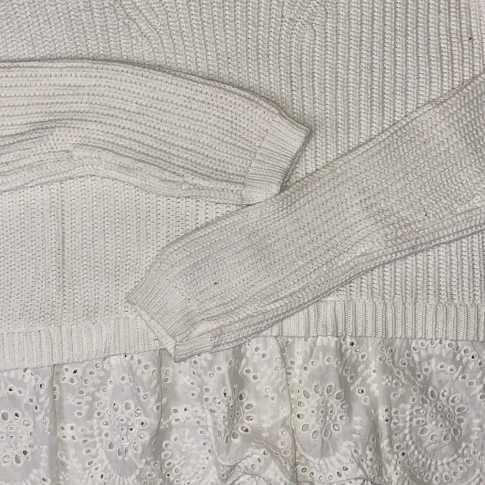 Knit Sweater with Lace Trim - Image 4