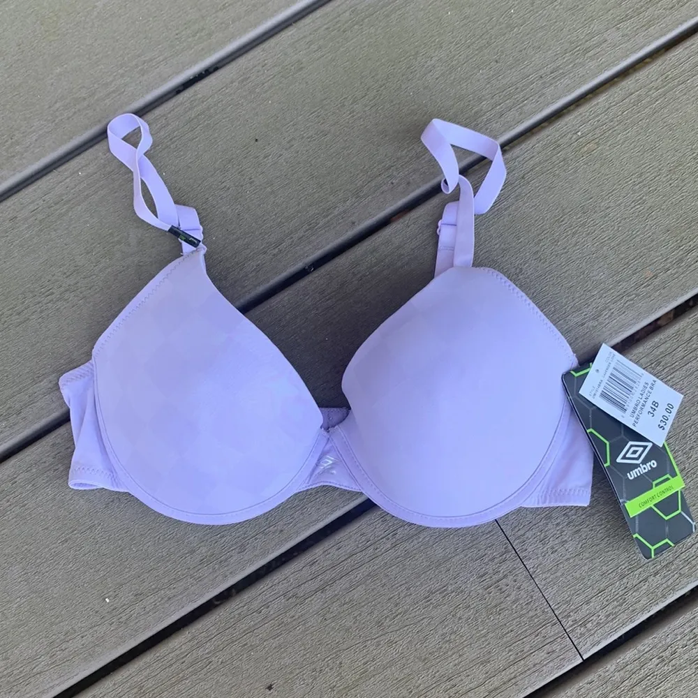 Umbro Performance Bra Lilac Lavender New Womens 34B Underwire Support - Image 2