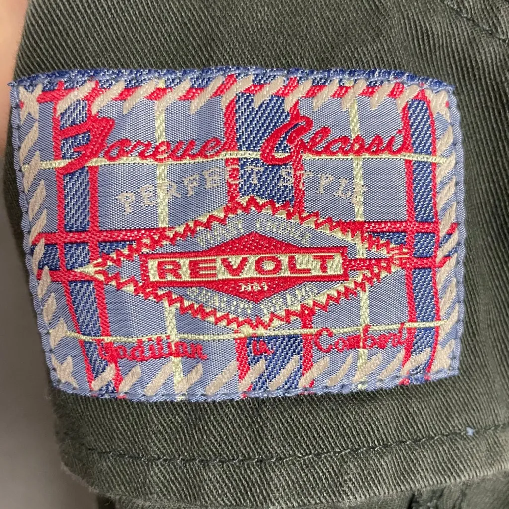 Vintage Revolt Shortalls Jean Overalls Shorts Juniors Green‎ 90s Y2K Dungaree Green Size undefined - Image 8