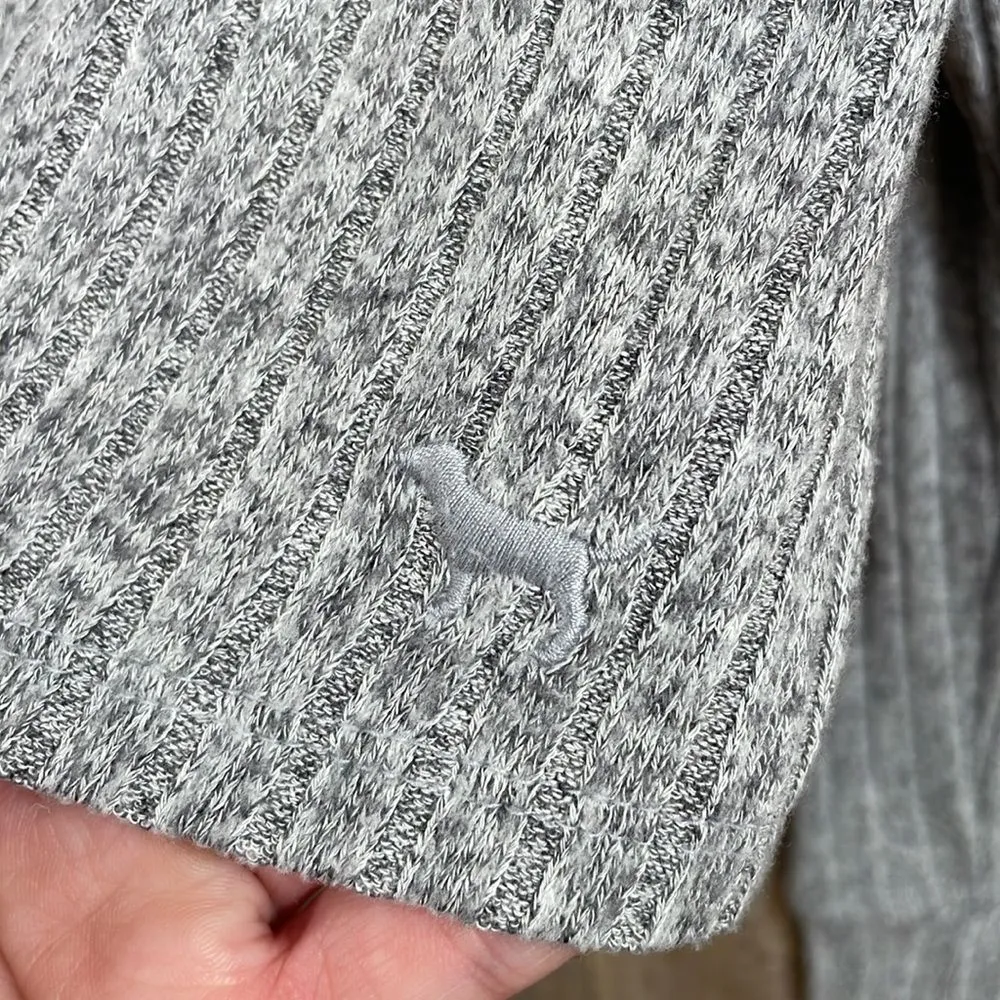 PINK Victoria’s Secret ribbed Heather gray long sleeve oversized crop sweater XS - Image 2