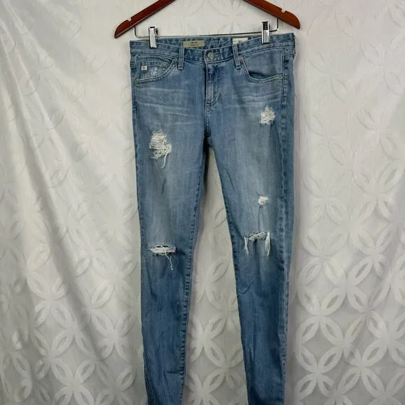 AG ADRIANO GOLDSCHMIED Stilt Cigarette Distressed 19yrs Ankle Jeans Size‎ 27 - Image 4
