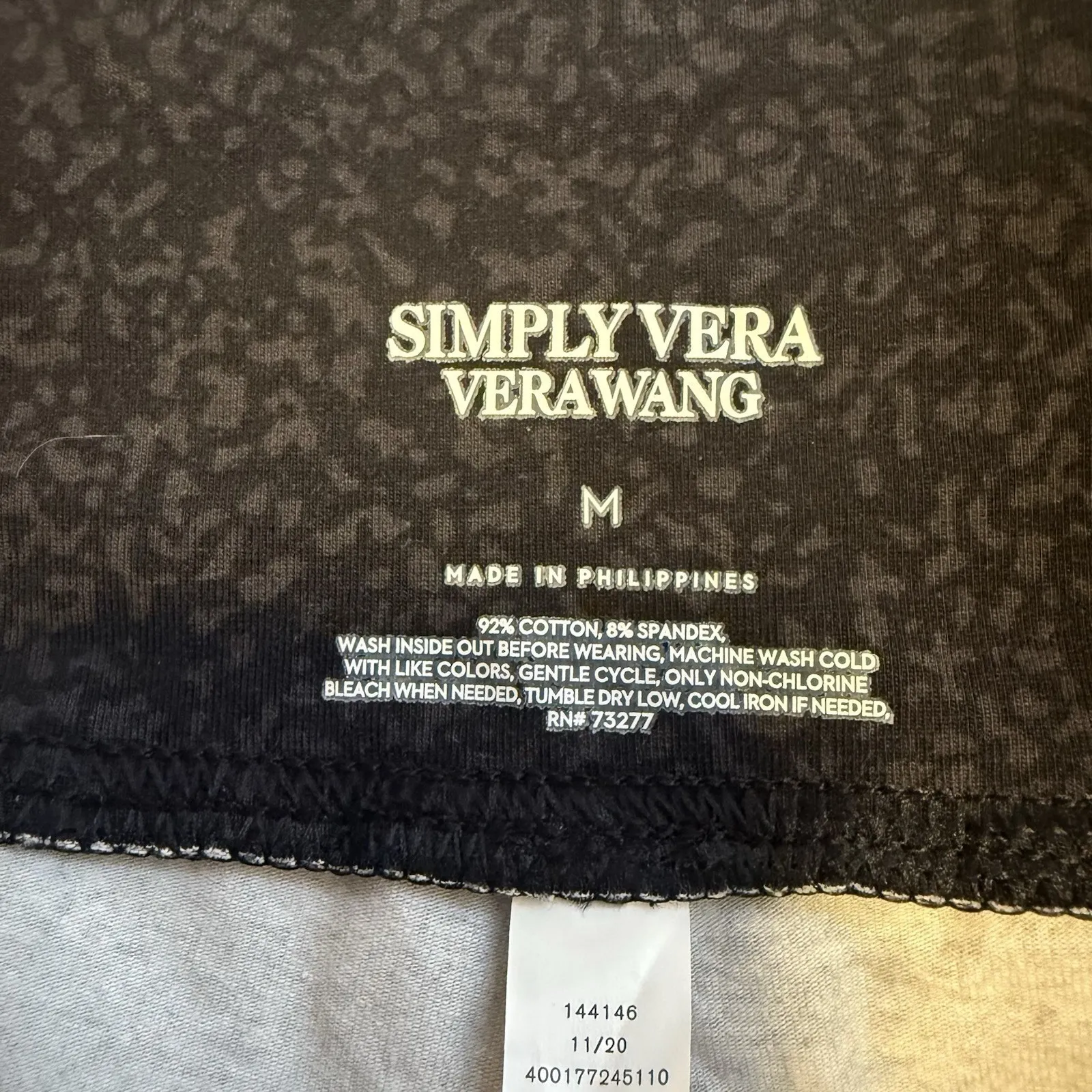 Simply Vera Wang‎ Women Black/Gray High Rise Skinny Slim Leggings #144146 NWT M# - Image 10