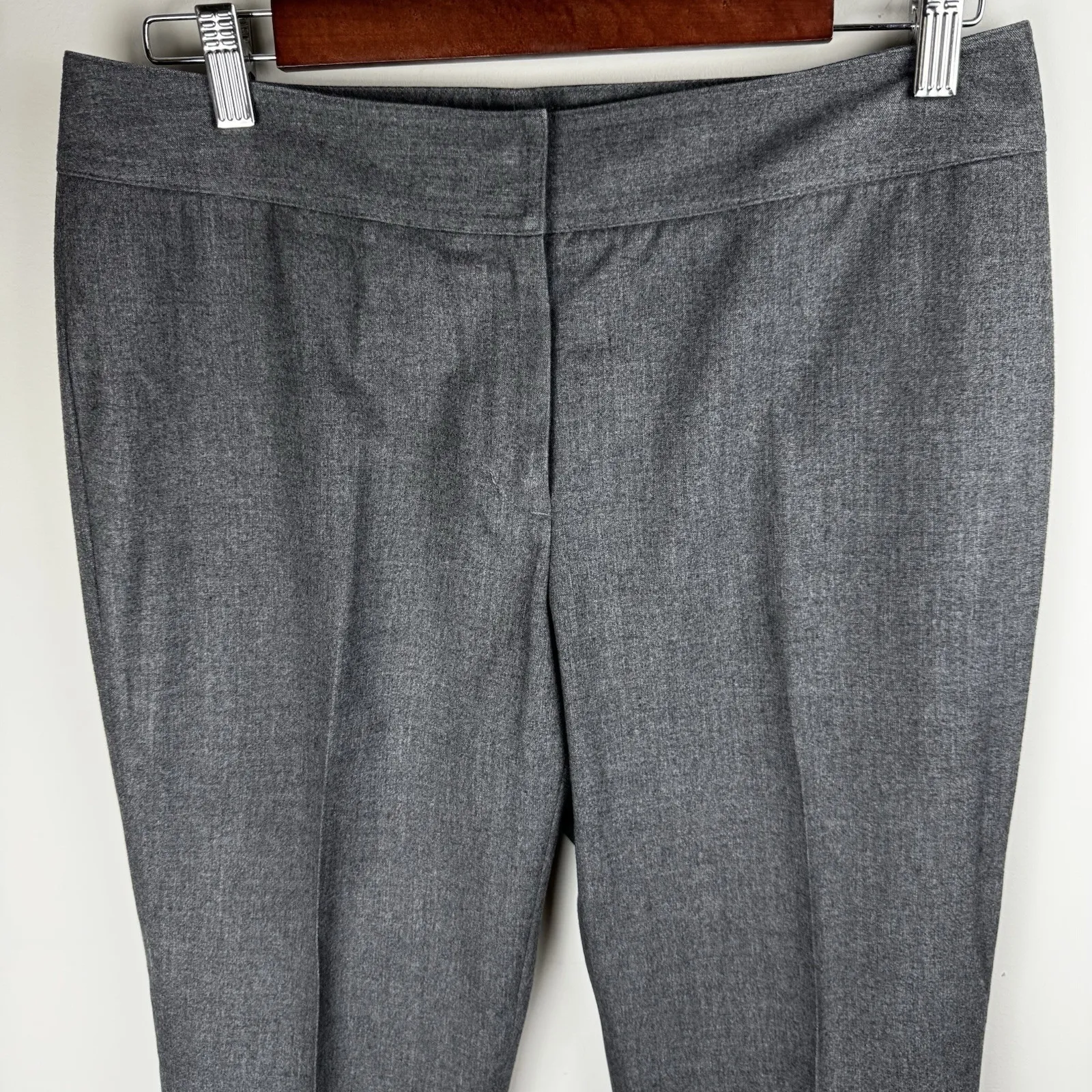 Adrienne Vittadini‎ Pants Womens Sz 8 Heather Gray Dress Wide Leg 32x32 - Image 3