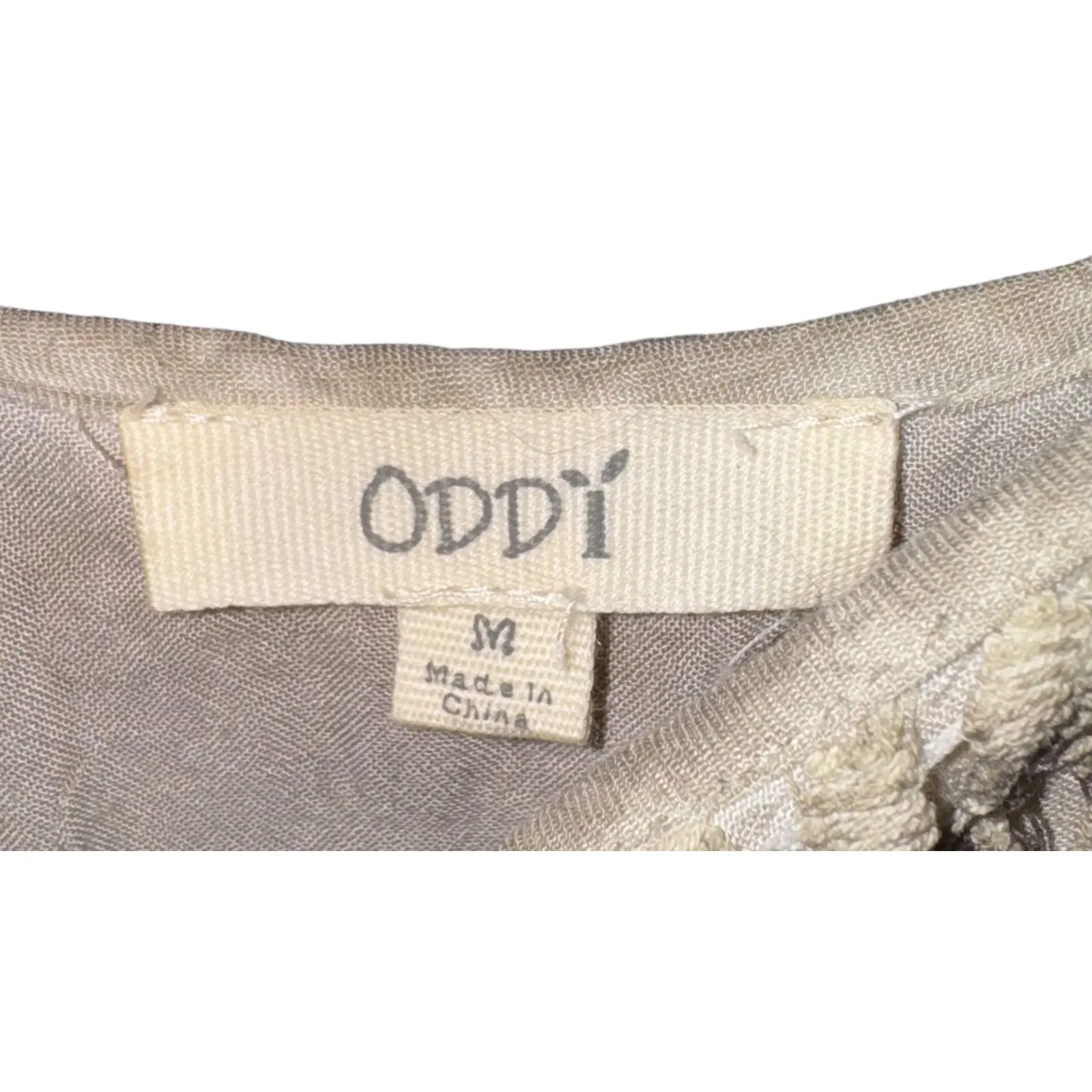 Oddy Grunge Fairy Dress Women's Medium Boho Hippie Flowy Whimsical Cami Lace Gray - Image 5