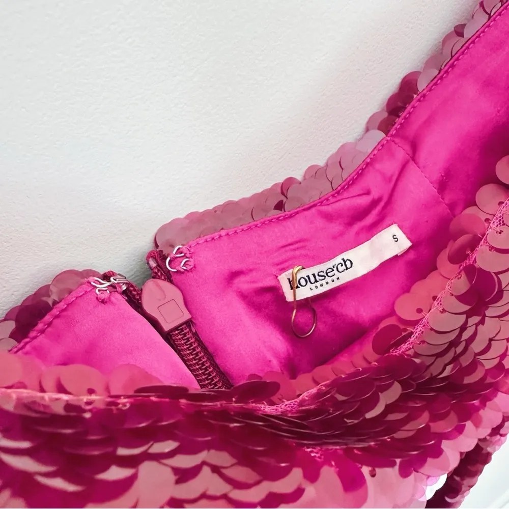 NEW House of CB Alexis Pink Sequin Maxi Skirt - Image 8