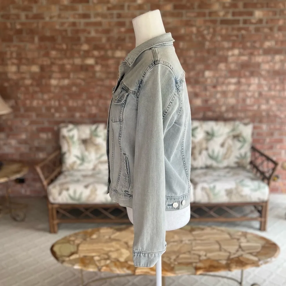 a.n.a . Jacket Denim Light Wash Blue S Classic Trucker - Image 5
