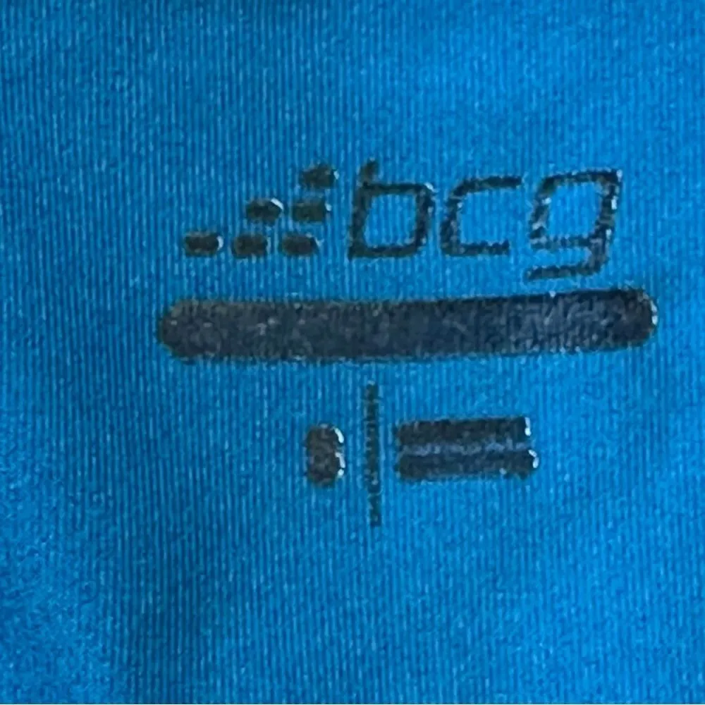 BCG teal sports bra with back cut outs women small - Image 4