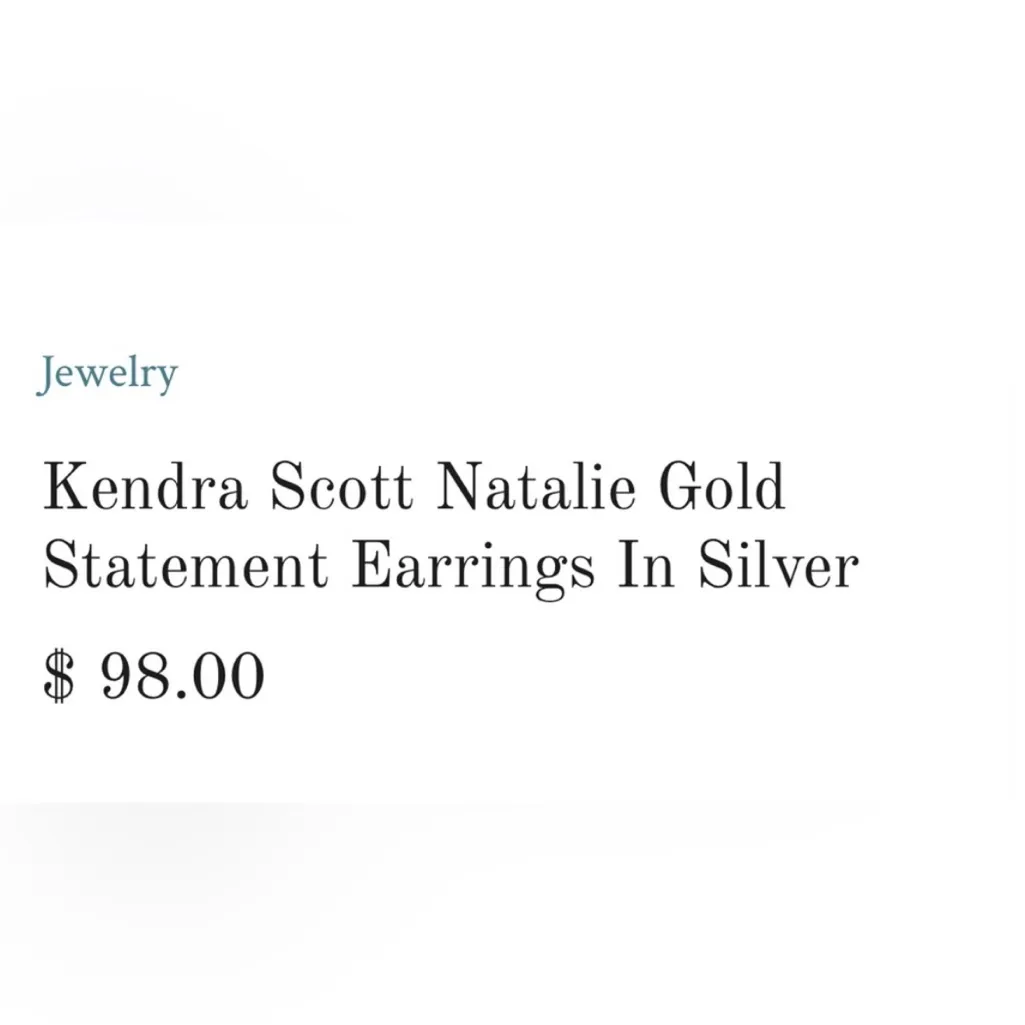 Kendra Scott | Natalie Gold Statement Earrings In Silver - Image 2