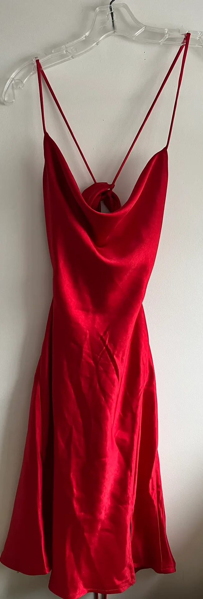 Hello Molly Red Silk Dress - Image 3