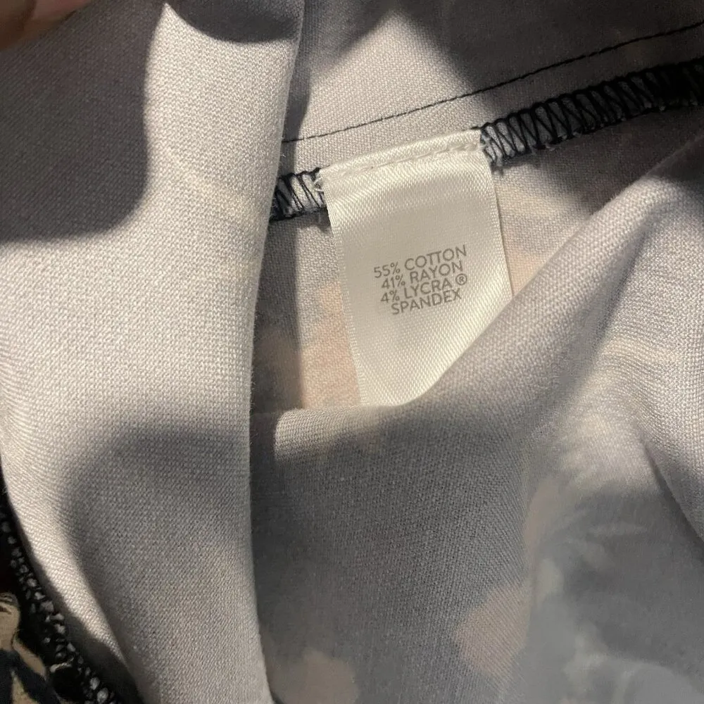 J. Jill Pants Womens 18 Plus Precision Stretch Blue Floral Print Leisure Comfort - Image 8