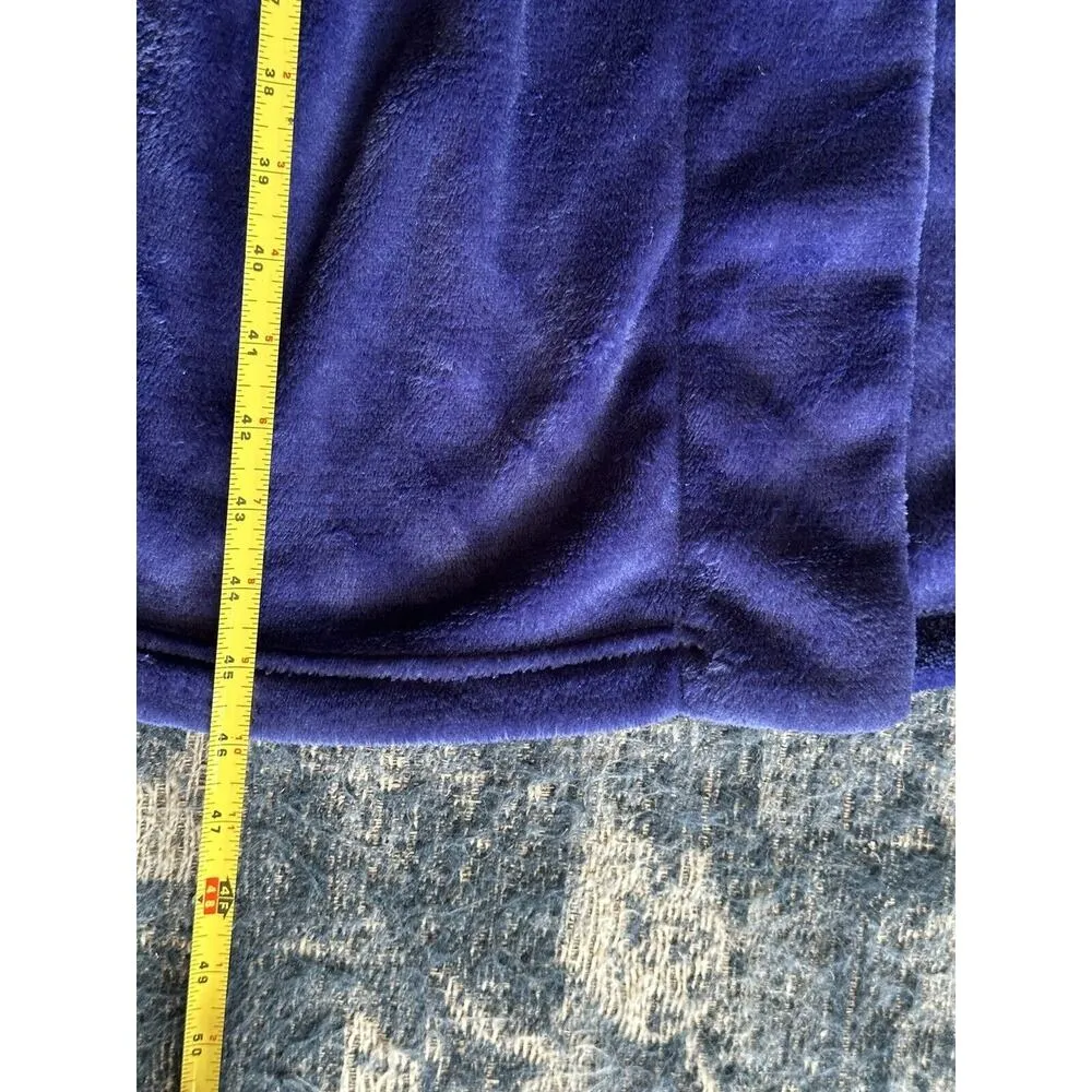 Carole Hochman Women’s Small Soft Plush Deep Blue Textured Long Wrap Robe Cozy - Image 6