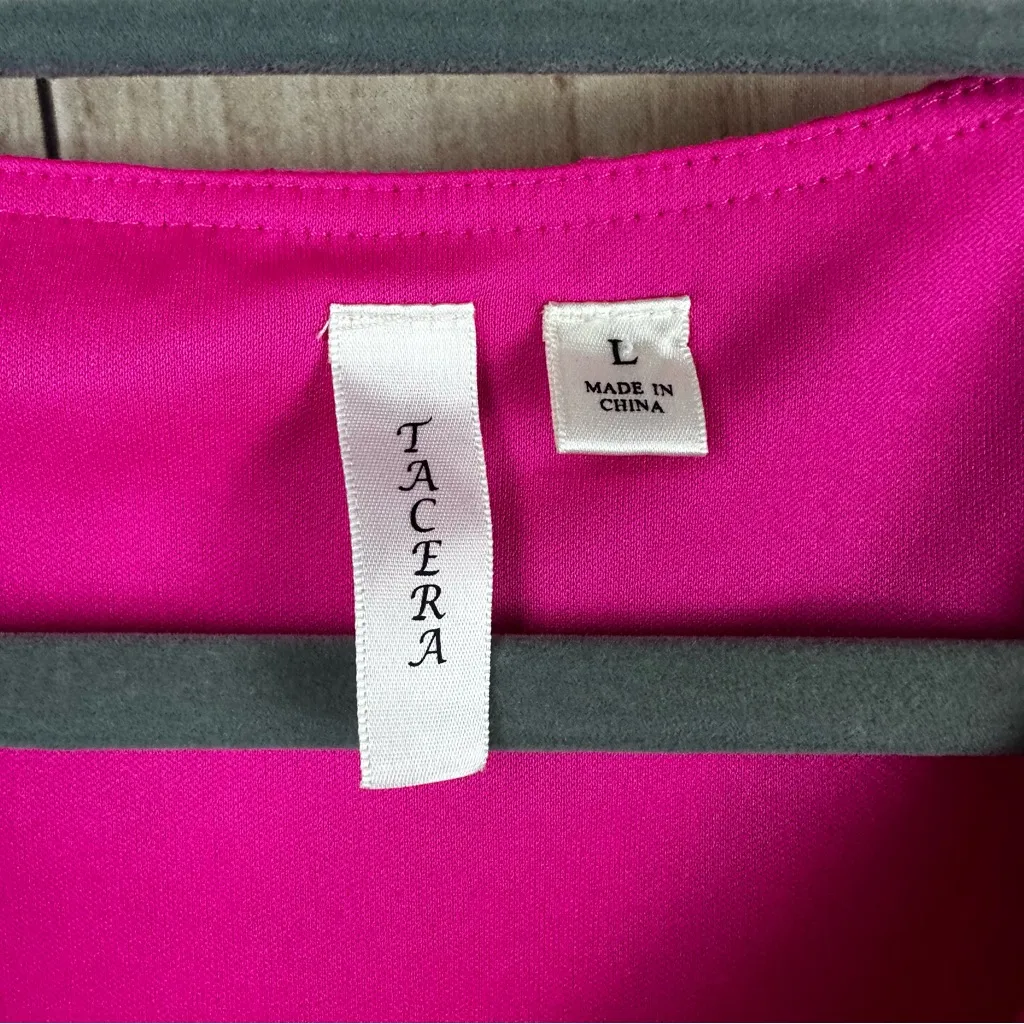 Tacera Fuchsia Lace Off the Shoulders Dress - Image 2