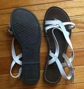 White Sandals Size 7.5 - Image 2